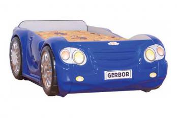 Кровать-машина Лео с матрацем Арт. Л-16 (синяя) (Гера (BRW))Гера (BRW) Кровать-машина Лео с матрацем Арт. Л-16 (синяя)