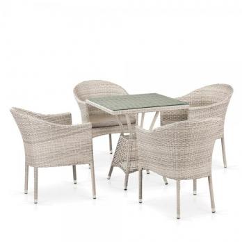 Комплект плетеной мебели из искусственного ротанга T706/Y350-W85 4Pcs Latte (Афина-мебель)Афина-мебель Комплект плетеной мебели из искусственного ротанга T706/Y350-W85 4Pcs Latte