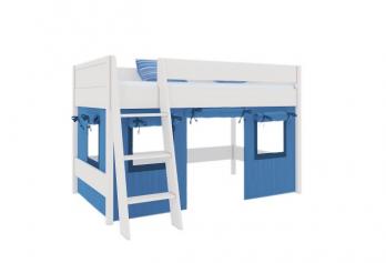 Шторки для кровати-чердака Сиело сине-голубые (ММЦ)ММЦ Шторки для кровати-чердака Сиело сине-голубые