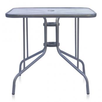 Металлический уличный стол Стол 80х80 [Серебристый металлик] (Афина-мебель)Афина-мебель Металлический уличный стол Стол 80х80 [Серебристый металлик]
