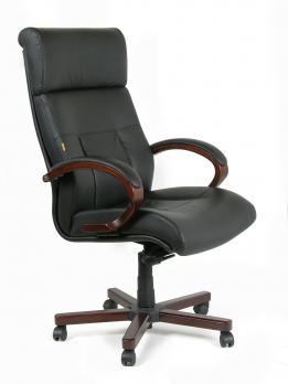 Офисное кресло CHAIRMAN CH 421 [Черная кожа] (Chairman)Офисное кресло CHAIRMAN CH 421 [Черная кожа]