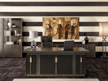 Комплект офисной мебели Чикаго К3 [Темный дуб] (Pointex)Pointex Комплект офисной мебели Чикаго К3 [Темный дуб]