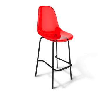 Барный стул SHT-S29 PC [Красный / Черный муар] (Sheffilton)Sheffilton Барный стул SHT-S29 PC [Красный / Черный муар]